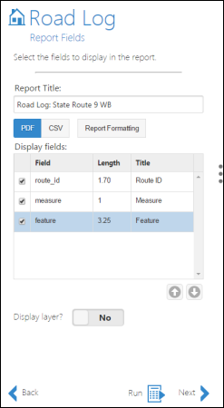 Report Fields Report Fields
